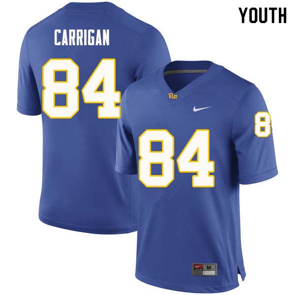 Youth #84 Grant Carrigan Pittsburgh Panthers College Football Jerseys Sale-Royal